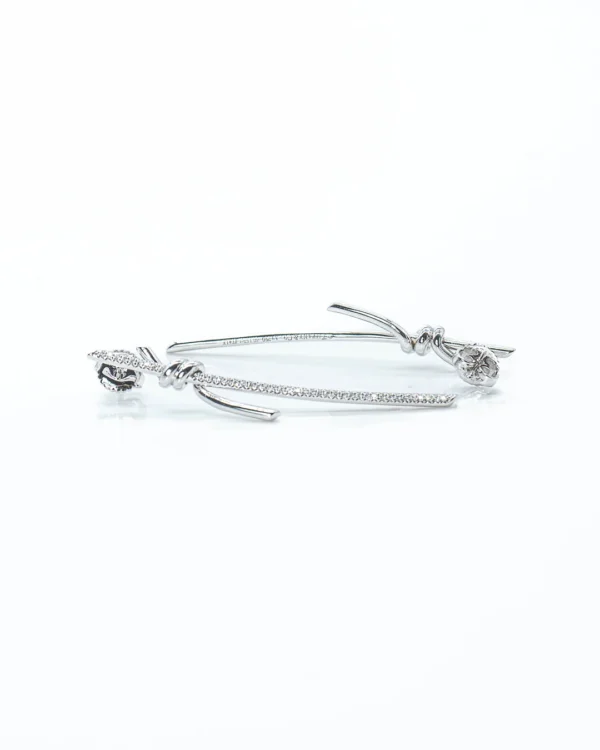 Knot Earrings in White Gold with Diamonds