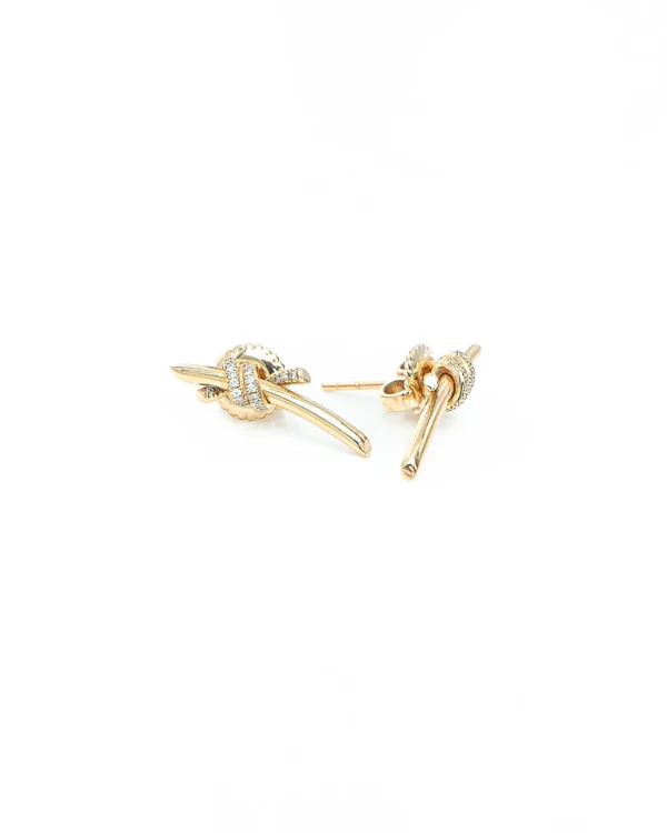 Sculpted Knot Diamond Studs