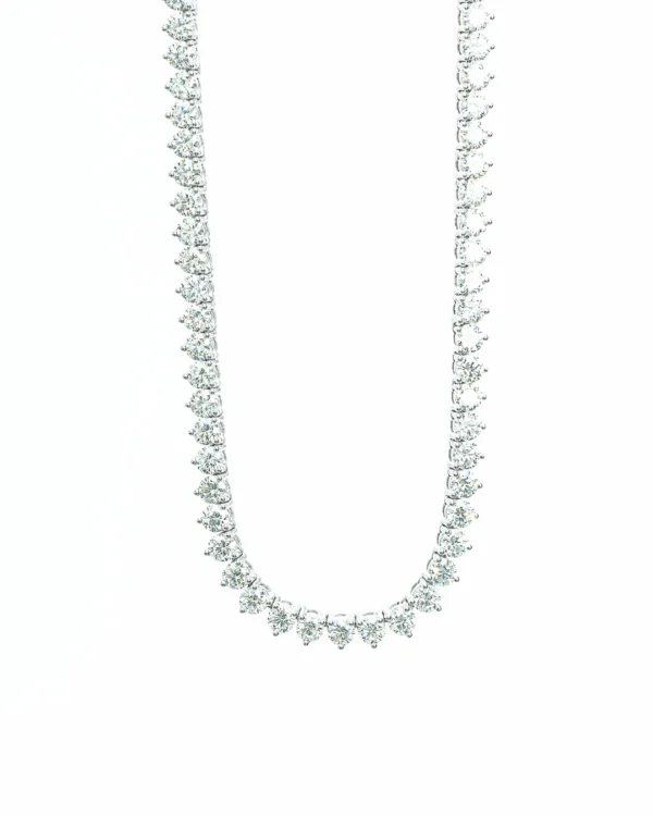 White Gold 3-Prong Opera Diamond