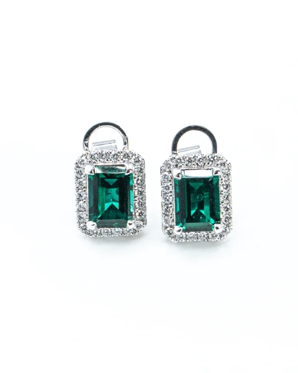 Forest Green Halo Earrings
