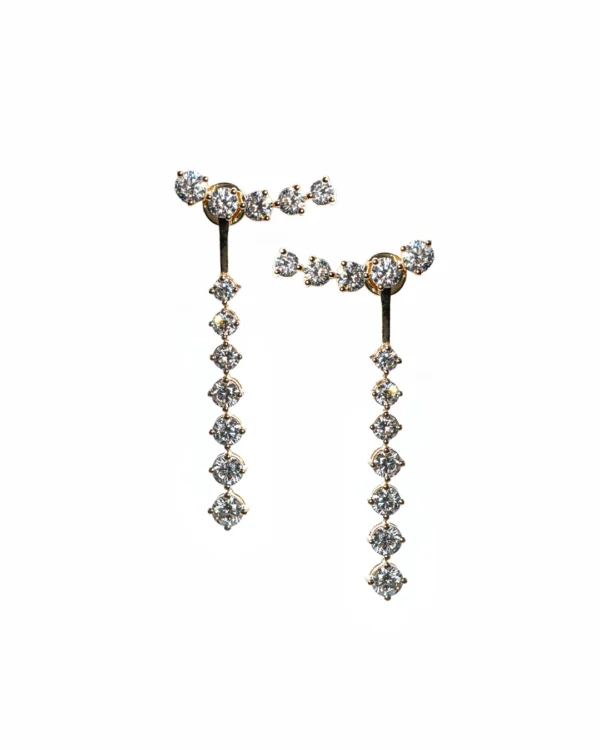 Ethereal Diamond Line Earrings