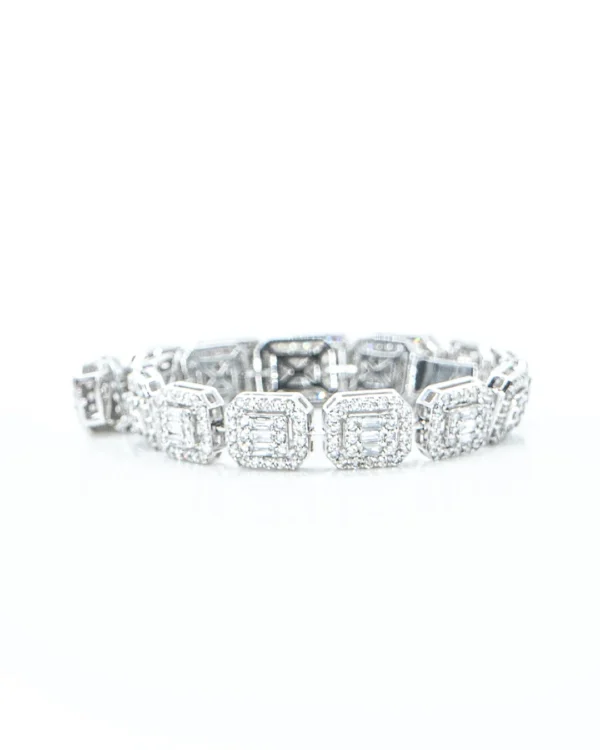 Square Diamond Link Bracelet