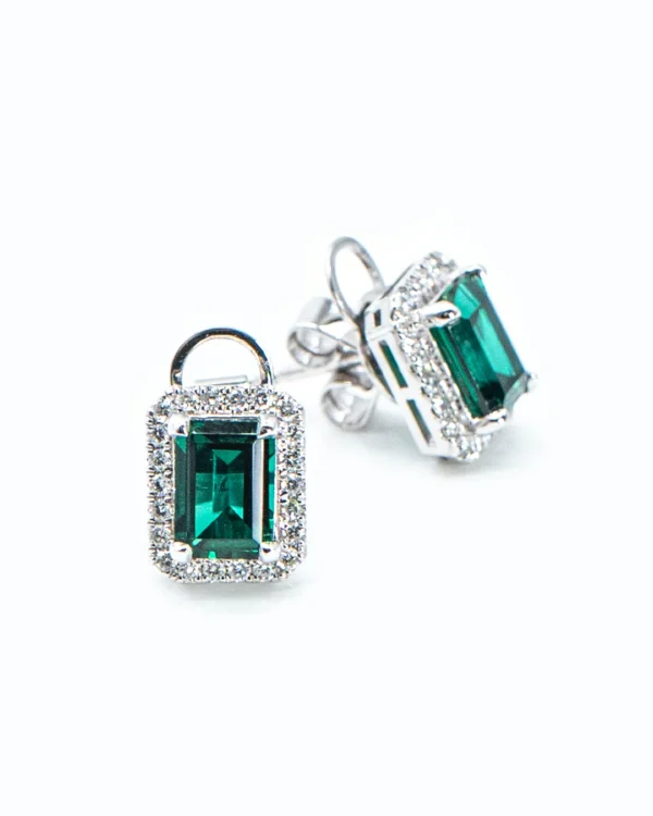 Forest Green Halo Earrings - Image 3
