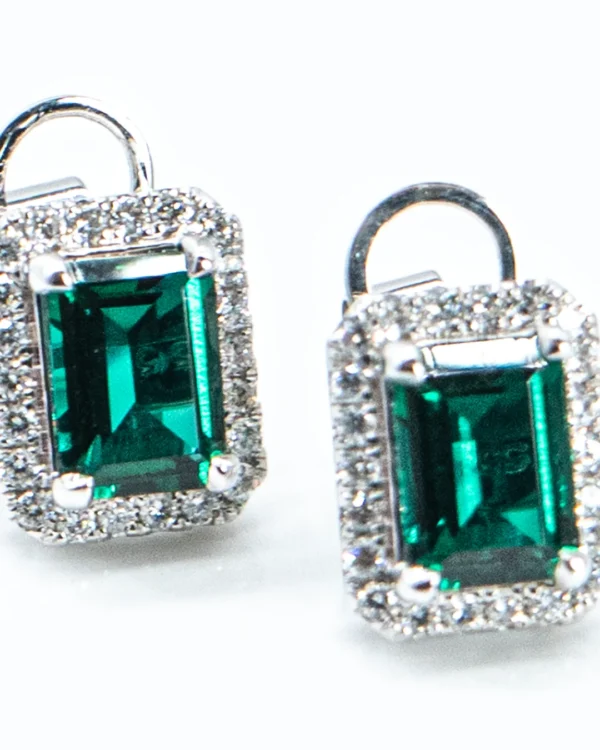 Forest Green Halo Earrings - Image 4